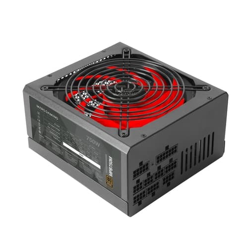 Mars Gaming MPB750M Fuente de Alimentacion 750W ATX - Eficiencia Profesional - Silencio Absoluto - Potencia Asegurada - Diseño de Cables Modulares Optimizados - Empaquetado de Alta Proteccion EPE - Co