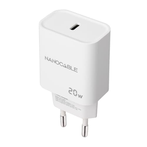 CARGADOR USB-C PD 20W BLANCO