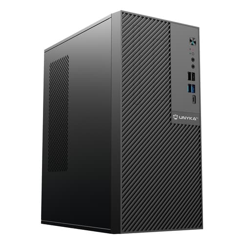 Unyka Numen 500 Pro Type C - microATX - Sin fuente - 295-170-353 - 2xUSB 2.0 - 2xUSB 3.0 - 1xUSB-C 2.0 - Jack audio - 150mm max CPU - 250mm max VGA