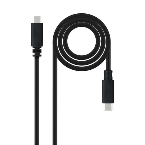 CABLE USB 2.0 3A TIPO USB-C/M-USB-C/M, NEGRO 1.5 M