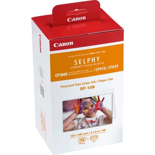 Canon RP-108 Value Pack Original - 2x Kits de Tinta de 54 Impresiones - 108 Hojas de Papel Foto 100x148 mm (4x6?) - 8568B001