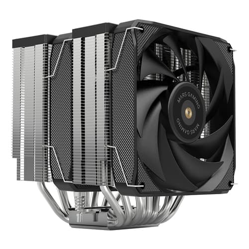 Ventilador Con Disipador De Cpu Mars Gaming Mcpu-xu9 Black Dual 9 Heatpipes Tdp 400w Doble Disipador