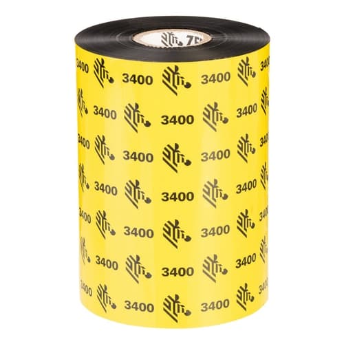 ZEBRA 3400 Ribbon wax/resin 89mm x 450m.(cera/resina) Industrial printers 25mm (x6)