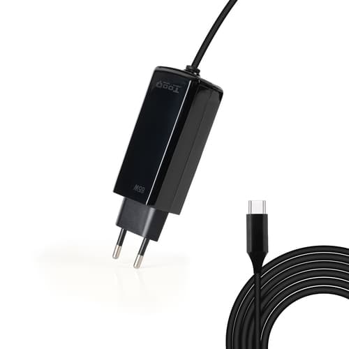 Tooq Cargador portátil GAN USB-C PD 65W Cúbico