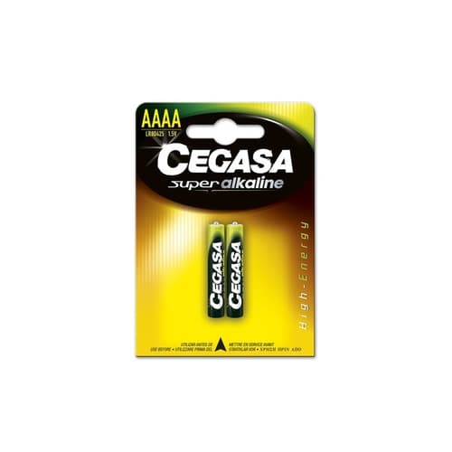 Cegasa Super Alkaline LR8D425 Pack de 2 Pilas AAAA - Alta Tecnologia - Fiabilidad - Elevado Rendimiento - Maximas Prestaciones
