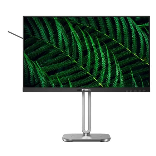 Philips - Monitor LED 24B2G5301/00 - 24" Full HD (1080p) - 100 Hz - IPS - HDMI, VGA, DisplayPort, USB-C - Docking - Regulable altura - Altavoces - Carbón/plata