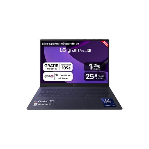 PORTATIL LG GRAM U9-288V 32GB 1TB 16"WQXGA W11H