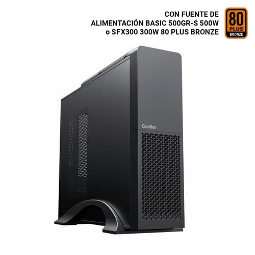 COOLBOX CAJA MATX T313 SLIM FTE.300SBZ 300W 80+BZ