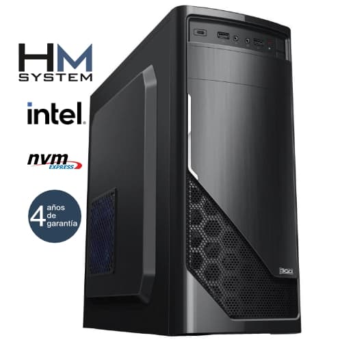 HM System Solano C10+ - Torre ATX - Ultra Gen2 - Intel Ultra 5 225 - 16GB DDR5 - 512GB SSD M.2 NVMe - USB-C - 4 años garantía - 30 días DOA