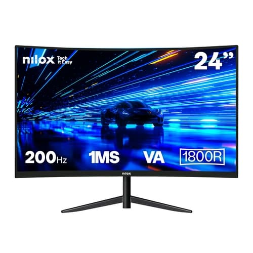 MONITOR 24" CURVO DP HDMI NILOX NXM24CRV2001 VA FHD 200Hz 1MS 250cd/m² VESA 75x75