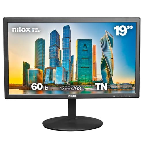 MONITOR 19" HDMI VGA NILOX NXM19FHD11 HD 1366x768 60Hz 5MS 200cd/m² VESA 75x75