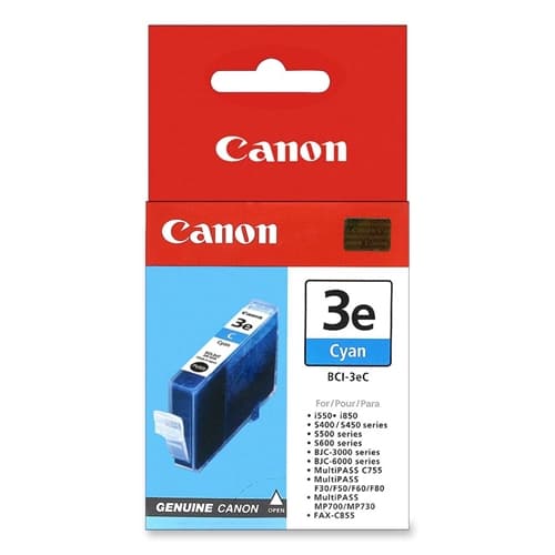 CANON CARTUCHO CIAN BCI3EC 13ML MULTIPASS/C100 BJC/6000/6100/6200/6500/3000 S/400/400X/450/500/520/520X/530D/600/630/750/4500/6300 I/550/850/6100/6500 MP/700 MPC/700/730 PHOTO/400/600