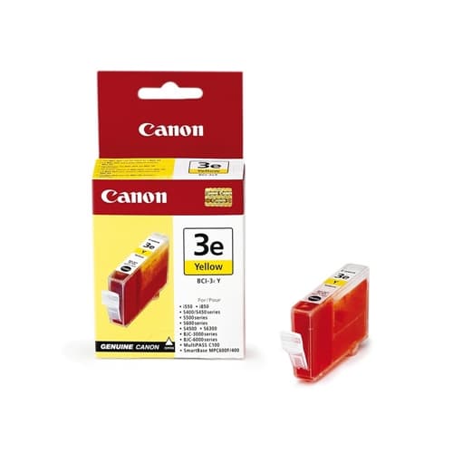 CANON CARTUCHO AMARILLO BCI3EY 13ML I/550/6100/6500/850 MP/700 BJC/6000/6100/6200/6500/3000 S/400/450/500/520/600/630/750/4500/6300/520X/530D MPC/700/730 PHOTO/400/600F MULTIPASS/C100