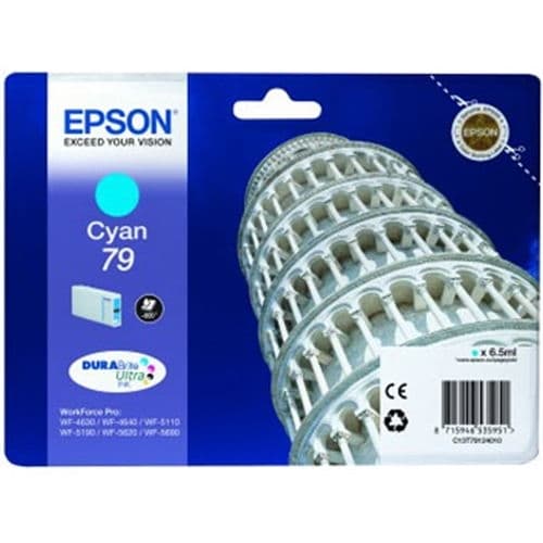 EPSON CARTUCHO CIAN 79 CAPACIDAD 800 PÁGINAS WF 46XX/51XX/56XX