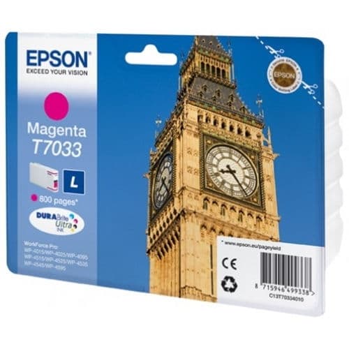 EPSON CARTUCHO MAGENTA L 800 PAG. WORKFORCE PRO WP-/4000/4500/4545DTWF/4525DNF/4015DN/4015DN