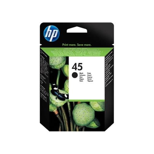HP CARTUCHO NEGRO Nº45 42ML 833 PAG. DESKJET/710C/720C/810C/815C/820/850/870/880C/99CX/8900/895CXI/930C/1000/CM/950/1180C/1280/1600C/1125C SERIES/960/970/980/990/1100C/1220/6120/6122/6127/9300