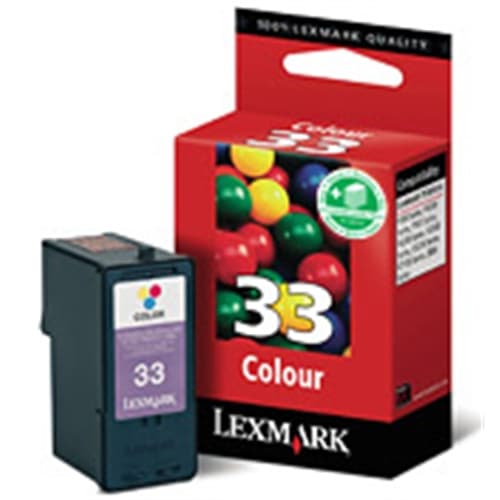LEXMARK CARTUCHO TRICOLOR Nº33 SERIES P/310/450/910/4300/6200/6300 SERIE Z/800 MULTIFUNCION X/3300/5200/7100/7300/8300/5470