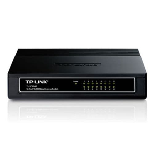 TPLINK - Switch 16P 10/100 Mbps TL-SF1016D - RJ-45 - Carcasa plástico