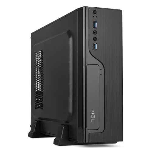 Nox LITE070 - Caja sobremesa microATX - 2 x USB 3.0 - HD Audio - Fuente 450W - 425x110x310 - Negra