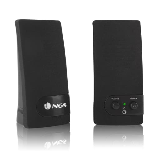 NGS SB150 - Altavoces 2.0 - 4W RMS - Jack 3.5mm - Negro - Alimentación USB