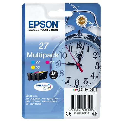 Epson WorkForce WF-3000 y WF-7000 Multipack nº27Pack-3 Colores