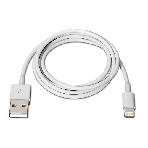 Nanocable - Cable Apple LIGHTNING IPHONE a USB 2.0 de 1m conexión  IPHONE LIGHTNING-USB A/M - Para carga y datos Iphone - color Blanco