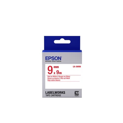 EPSON CINTA ESTANDAR -LK-3WRN ESTANDAR ROJA/BLANCA 9/9