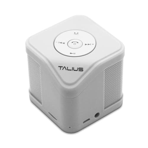 Talius - Altavoz Cube - 3W - FM/SD/Bluetooth - Blanco