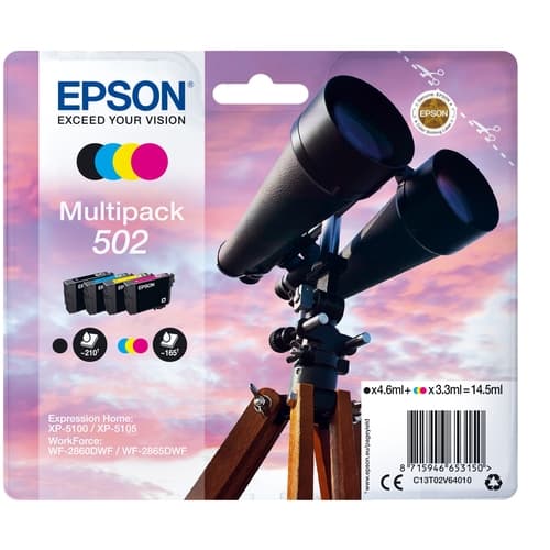 EPSON MULTIPACK 4 COLOURS 502 INK