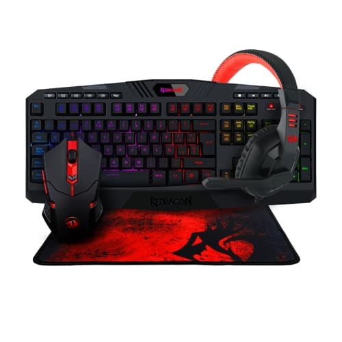 Redragon - Combo Teclado+Ratón+Auricular+Alfombrilla K503RGB-SP+M601+H120+P016 Español