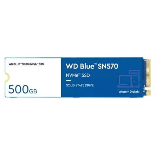 WD Blue SN570 - 500GB - M.2 NVMe PCIe Gen3 - Lectura 3500 MMbs - Escritura 2300 MB/s