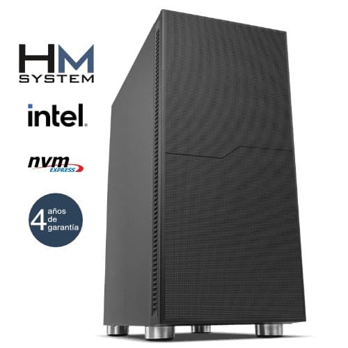 HM Solano C8+ Silent - Torre ATX - 12ª gen - Intel Core i5 12400 -  16GB DDR4 - 500GB SSD M.2 NVMe - Silenciosa - USB 3.0 - 4 años garantía - 30 días DOA