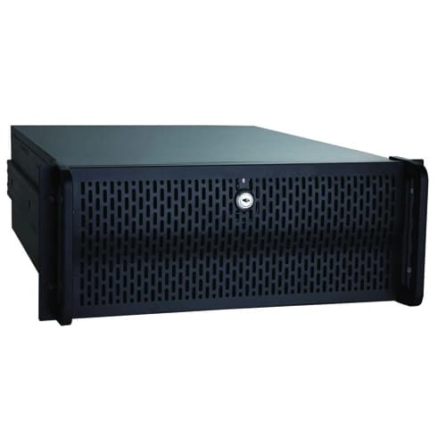 Caja Rack 19" 4U Unykach UK-4129 - Color Negro - 427x178x505 mm -  3 Bahías de 5 1/4" y 8 de 3 1/2" - Fuente ATX no incluida.