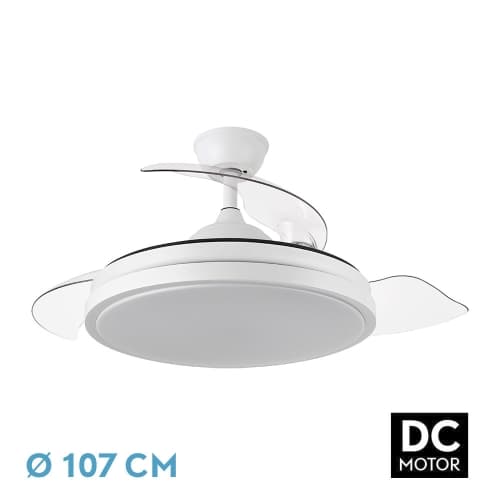 Ventilador Abrila DC Escorpion 59W - 3 aspas desplegables - 5960lm - 3000/4000/6000K - Mando a distancia - Temporizador - Memoria