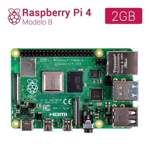 Raspberry Pi 4 modelo B - Broadcom BCM2711 Quad core Cortex-A72 - 2GB - Wifi - Bluetooth - Gigabit Ethernet - 2 x USB 3.0 - 2 x USB 2.0 - GPIO 40-pin - 2 x micro HDMI - DSI - CSI - MicroSD - PoE