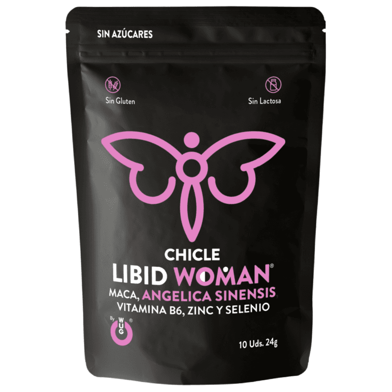Chicle WUG LIBID WOMAN – Chicle funcional con Maca, Ginseng Feniño y Zinc para potenciar la vitalidad feniña