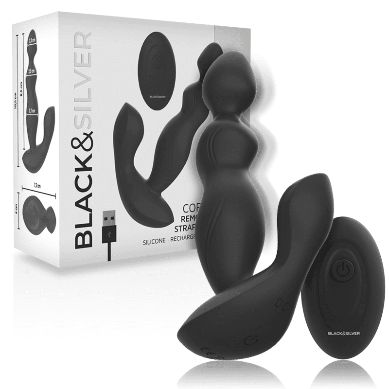 BLACK&SILVER - CORA PLUG PROSTÁTICO SILICONA CONTROL REMOTO