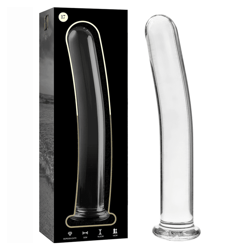 NEBULA SERIES BY IBIZA - MODELO 17 DILDO CRISTAL TRANSPARENTE 18.5 CM -O- 3 CM