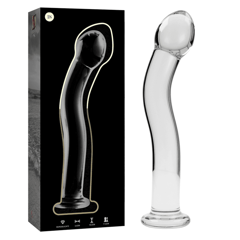 NEBULA SERIES BY IBIZA - MODELO 18 DILDO CRISTAL TRANSPARENTE 18.5 CM -O- 3.5 CM