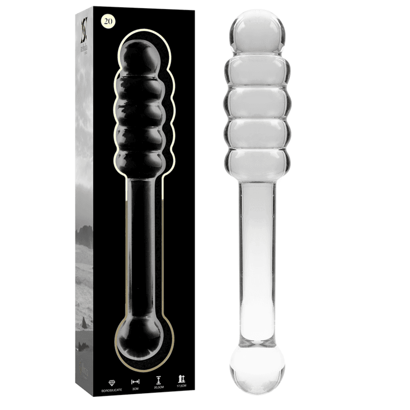 NEBULA SERIES BY IBIZA - MODELO 20 DILDO CRISTAL TRANSPARENTE 20.5 CM -O- 3 CM