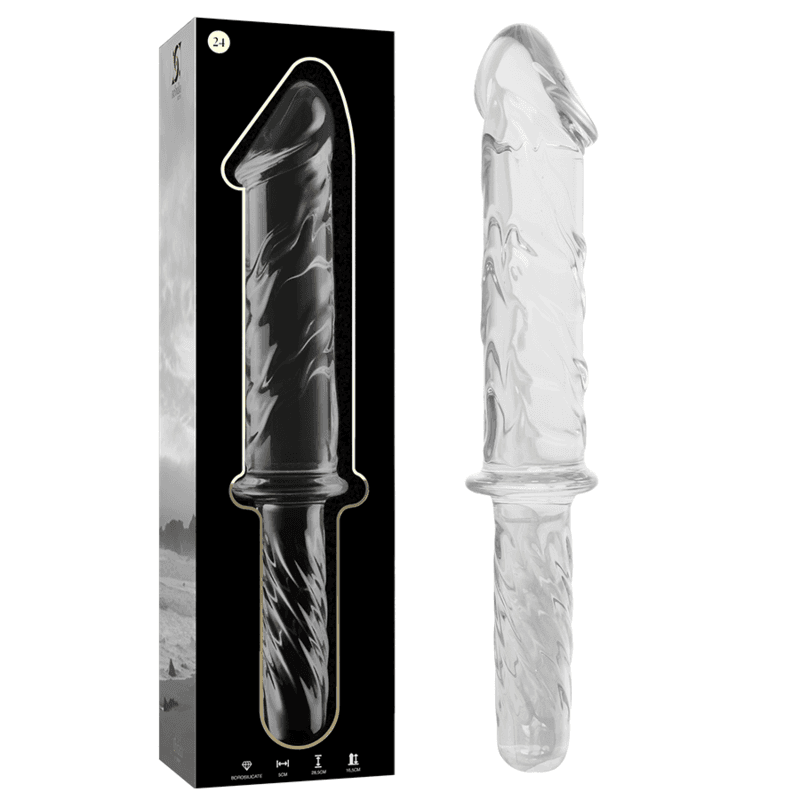 NEBULA SERIES BY IBIZA - MODELO 24 DILDO CRISTAL TRANSPARENTE 28.5 CM -O- 5 CM