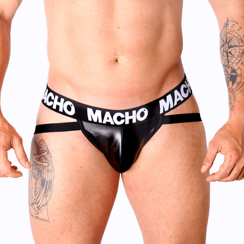 MACHO - MX25NC JOCK CUERO NEGRO M