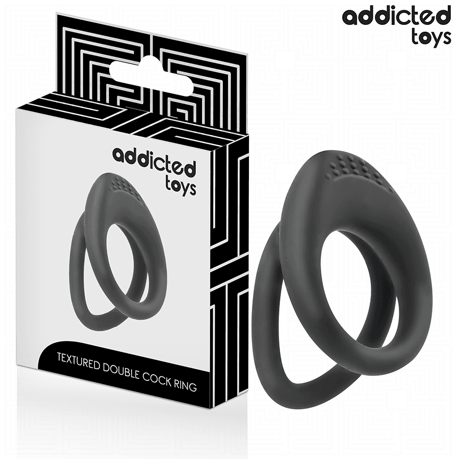 ADDICTED TOYS - ANILLO TEXTURIZADO DOBLE PARA EL PENE