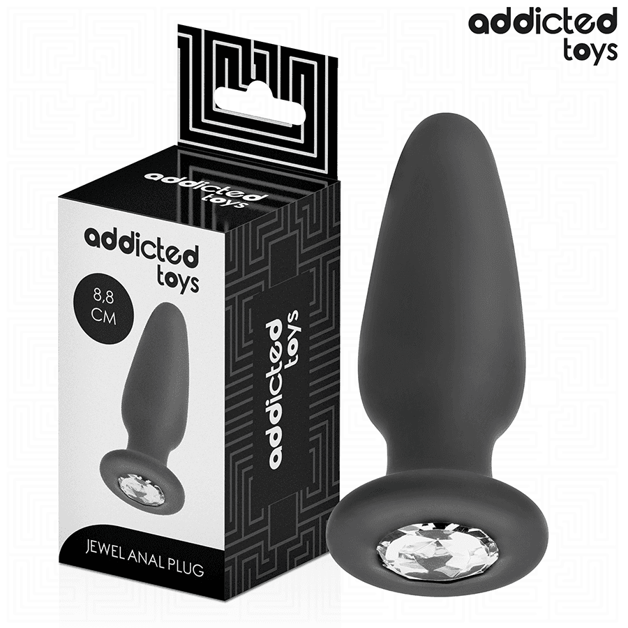 ADDICTED TOYS - PLUG ANAL CON JOYA SILICONA TALLA S 8,8 CM