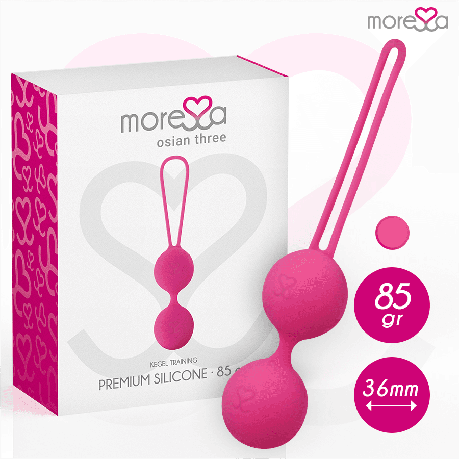 MORESSA - OSIAN THREE ENTRENAMIENTO SUELO PELVICO 85 gr PREMIUM SILICONA ROSA