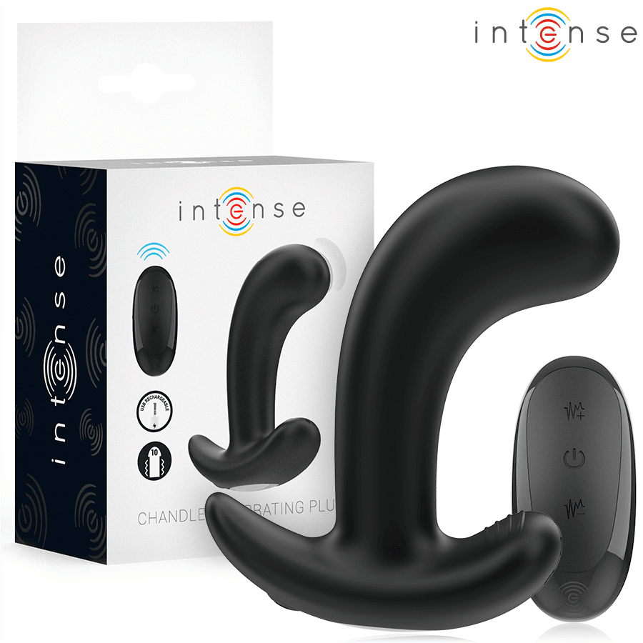 INTENSE - CHANDLER PLUG ANAL 10 VIBRACIONES NEGRO CONTROL REMOTO