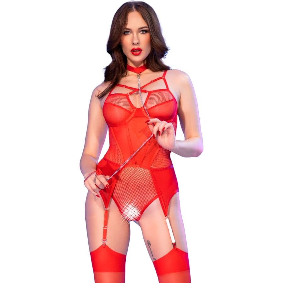 CHILIROSE - CR 4879 BODY CROTCHLESS ROJO M