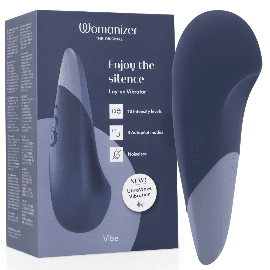 WOMANIZER - VIBE VIBRADOR LAY-ON SILENCIOSO AZUL OSCURO