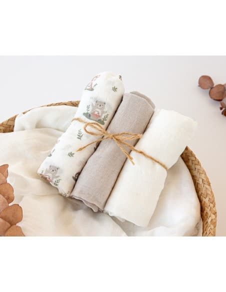 ESTUCHE MUSELINA 70X70 CM BAMBU  3 UNID 621006407