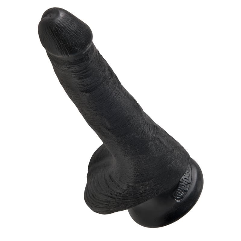 King Cock Pene con Testículos de 6 - Color Negro